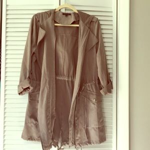 Modern Trench Coat in Dark Greige Color (Size M)